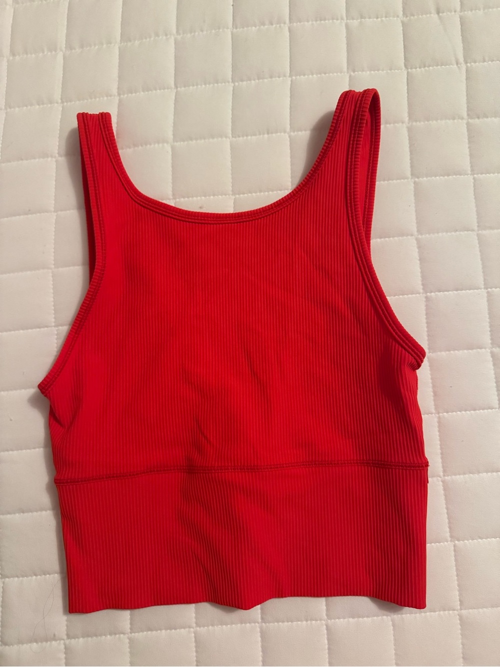 lululemon athletica Red Ribbed Tank Top